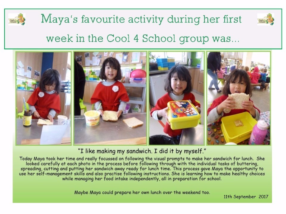 Maya’s first week in Cool for School… 11 九月 2017