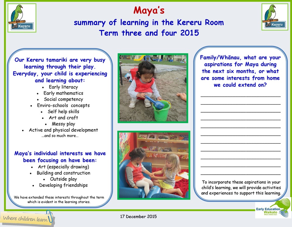 End of term summary of learning for Maya 17 十二月 2015